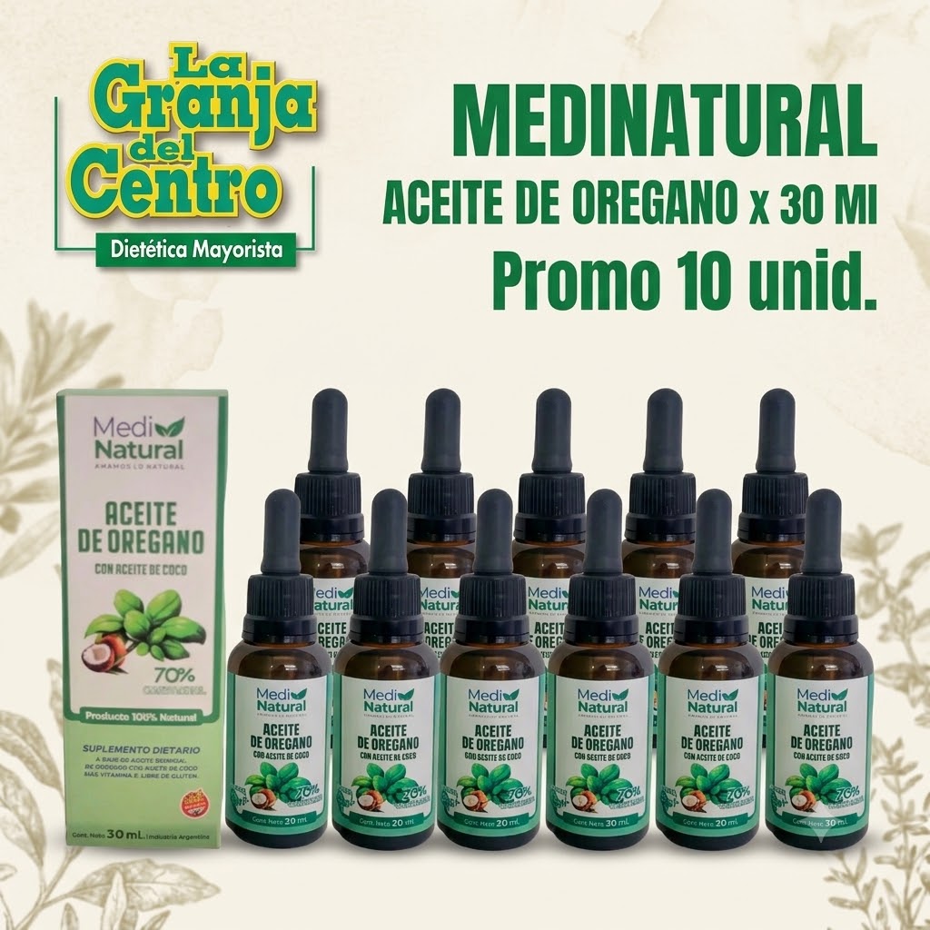 Ofertas y Promociones MEDINATURAL - ACEITE DE OREGANO PROMO 10 X 30 ML